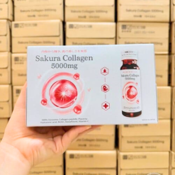 Nước Uống Sakura Bổ Sung Collagen 500ml Hỗ Trợ Làm Đẹp Làn Da - Hộp 10 Lọ - 4901872046959