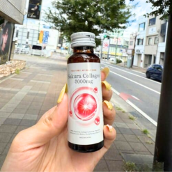 Nước Uống Sakura Bổ Sung Collagen 500ml Hỗ Trợ Làm Đẹp Làn Da - Hộp 10 Lọ - 4901872046959