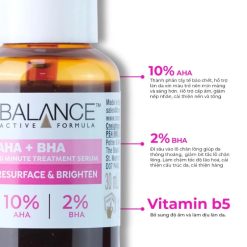 Serum Balance Active Formula AHA + BHA 30ml Giúp Tái Tạo Và Dưỡng Trắng Da - 5015833331530