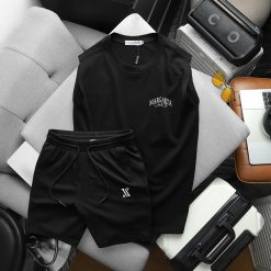 Set Bộ Nam Áo Thun 3 Lỗ In Chữ Margarita Cocktail Club + Quần Short Thun Thêu Chữ X Cao Cấp - SBN132