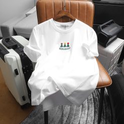 Áo Thun Nam Cổ Tròn Pack Horse Thêu Nổi Chữ Holiday (Có Size 3x) - AB525