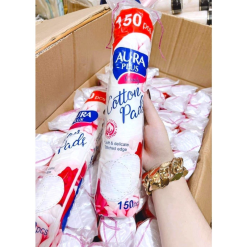 Bông Tẩy Trang Aura Chất Liệu Cotton Mềm Mại Cho Da 150 Miếng - 4751023290775
