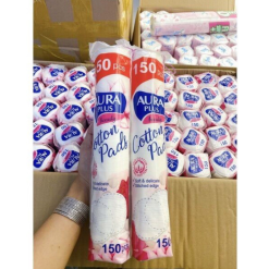 Bông Tẩy Trang Aura Chất Liệu Cotton Mềm Mại Cho Da 150 Miếng - 4751023290775