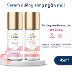 Lăn Khử Mùi Dưỡng Trắng Dove 3% Niacinamide + 10x Collagen Chai Màu Tím 45ml - 4800888281654