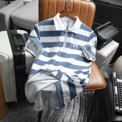 Áo Thun Nam Cổ Bẻ Pack Horse Sọc Ngang Thêu Logo trước Ngực (Có Size 3X) - CS242