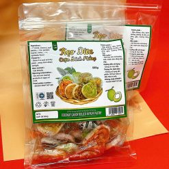 Kẹo Dừa Cuộn Bánh Tráng Mix 7 Vị Thơm Ngon - Túi Zip 500g - KDCNP500
