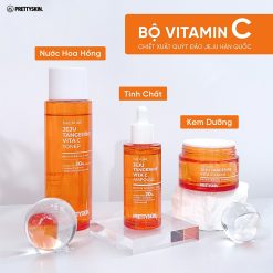 Nước Hoa Hồng Prettyskin The Pure Jeju Tangerine Vita C Toner 250ml - 8809733216403