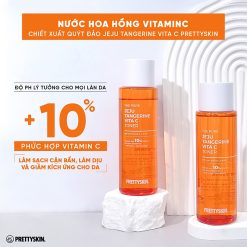 Nước Hoa Hồng Prettyskin The Pure Jeju Tangerine Vita C Toner 250ml - 8809733216403