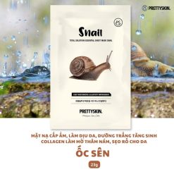 Mặt Nạ Ốc Sên Prettyskin Total Solution Essential Sheet Mask Snail - Hộp 10 Miếng - 8809733210388