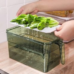 Hộp Đựng Thực Phẩm Rau Củ Trái Cây Có Tay Cầm 28x13x13cm - HDTPCTC