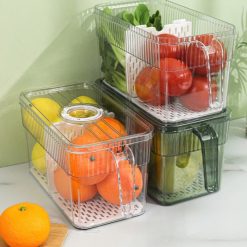 Hộp Đựng Thực Phẩm Rau Củ Trái Cây Có Tay Cầm 28x13x13cm - HDTPCTC