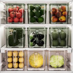 Hộp Đựng Thực Phẩm Rau Củ Trái Cây Có Tay Cầm 28x13x13cm - HDTPCTC