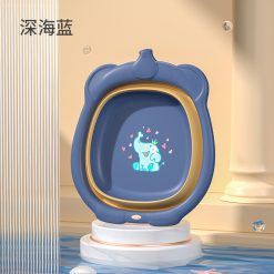 Chậu Gấp Gọn Hình Con Voi - Chậu Rửa Mặt Gấp Gọn Bằng Nhưa An Toàn Cho Bé 31,3×27,1×8,8cm - CRMCV