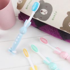 Set 4 Bàn Chải Đánh Răng - Bàn Chải vệ Sinh Răng Miệng Cho Bé Hình Gấu Và Thỏ Dễ Thương - 4BCDRCB