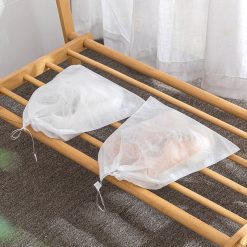 Combo 10 Túi Đựng Giày Khỏi Bụi Bẩn - Túi Vải Trắng Để Giày Dép Túi Xách - Bảo Quản Giày Dép 30x37cm - TDGD10