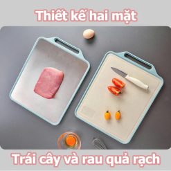Thớt Kháng Khuẩn 2 Mặt Inox 304 & Nhựa PP Chống Ẩm Mốc Không Gỉ 30.5x39.5x1.5cm - TKK2M