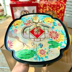Khay Đựng Mứt Bông Hoa 4 Cánh - Khay Đựng Mứt Tết Bánh Kẹo Họa Tiết 3D - KDMBH4C