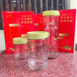 Set 3 Hũ Thủy Tinh Đựng Thực Phẩm - Lọ Thủy Tinh Cao Cấp 400 - 570ml - 1000ml - HTTDTP3