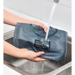 Túi Lưới Treo Trái Cây Hành Tỏi Khô - Túi Lưới Mẫu Mới 2 Ngăn Loại To - TLTTC