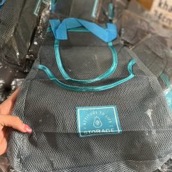 Túi Lưới Treo Trái Cây Hành Tỏi Khô - Túi Lưới Mẫu Mới 2 Ngăn Loại To - TLTTC