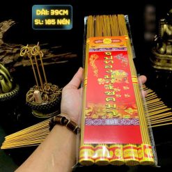 Túi Nén Nhang Thần Tài Thái Lan Nhập Khẩu - Hương Sạch Cuộn Tàn Đồng Xu 39cm - NNTTTL