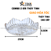 Combo 2 Đĩa Thủy Tinh Cao Cấp - Đĩa Đựng Trái Cây 29x5.5 cm - DTTDTC01