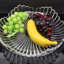 Combo 2 Đĩa Thủy Tinh Cao Cấp - Đĩa Đựng Trái Cây 29x5.5 cm - DTTDTC01