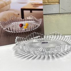 Combo 2 Đĩa Thủy Tinh Cao Cấp - Đĩa Đựng Trái Cây 29x5.5 cm - DTTDTC01