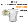 Set 6 Ly Thủy Tinh Lượn Sóng Nhỏ Cao Cấp 9x9.5cm - LTTLS02