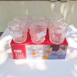 Set 6 Ly Thủy Tinh Lượn Sóng Nhỏ Cao Cấp 9x9.5cm - LTTLS02