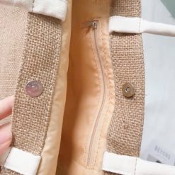 Túi Cói Merci - Túi Xách In Chữ Đơn Giản 36x31x19cm - TCHTDG02