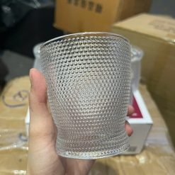 Bộ 6 Ly Thủy Tinh Chấm Bi - Cốc Thủy Tinh Cao Cấp 9.3x8.1x6.7cm - LTTCB01