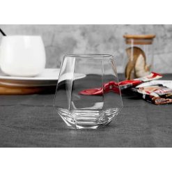 Bộ 6 Cốc Thủy Tinh Đế Lục Giác Sang Trong - Ly Thủy Tinh 330ml 6.7x9.2cm - LTTDLG02