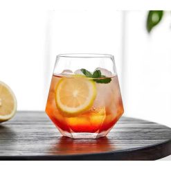 Bộ 6 Cốc Thủy Tinh Đế Lục Giác Sang Trong - Ly Thủy Tinh 330ml 6.7x9.2cm - LTTDLG02