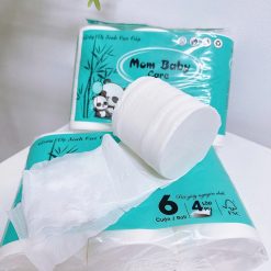 Combo 2 Túi 6 Cuộn Giấy Vệ Sinh Mombaby Xanh - Giấy Cuộn Đa Năng - GVS01