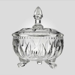 Thố Thủy Tinh 3 Chân Deli Tg15 - Hộp Thủy Tinh Đựng Mứt Bánh Kẹo 450ml 14x12cm - TTT3C01