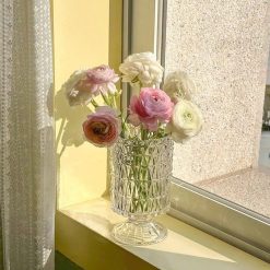 Bình Hoa Thủy Tinh - Lọ Hoa Mang Phong Cách Châu Âu Sang Trọng 19x10.5cm - BHTT04