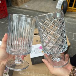 Bình Hoa Thủy Tinh - Lọ Hoa Mang Phong Cách Châu Âu Sang Trọng 19x10.5cm - BHTT04