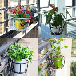 Giỏ Sắt Tròn Treo Hoa Ban Công 18x18cm - GTH01