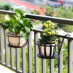 Giỏ Sắt Tròn Treo Hoa Ban Công 18x18cm - GTH01