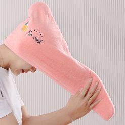 Khăn Quấn Đầu Lau Khô Tóc - Khăn Quấn Khô Tóc Mềm Mịn 25x62cm - KQKT01