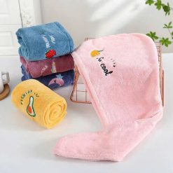 Khăn Quấn Đầu Lau Khô Tóc - Khăn Quấn Khô Tóc Mềm Mịn 25x62cm - KQKT01