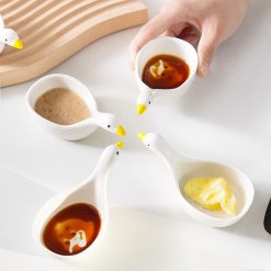 Chén Đựng Gia Vị Thiên Nga - Chén Đựng Nước Chấm Bằng Sứ 11x5.5cm - CDGV01