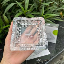 Gạt Tàn Thuốc Thủy Tinh - Gạt Tàn Thuốc Lá Vuông 11x11x3.5cm - GTT01