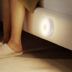 Đèn Ngủ Tròn - Đèn Led Cảm Ứng Chuyển Động Dán Tường 8,4x2cm - DNCU01