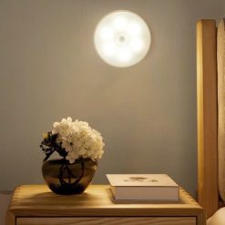 Đèn Ngủ Tròn - Đèn Led Cảm Ứng Chuyển Động Dán Tường 8,4x2cm - DNCU01
