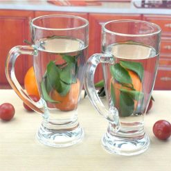 Bộ 2 Ly Bia Thuỷ Tinh Có Tay Cầm - Ly Thủy Tinh Cao Cấp 400ml - LTT01