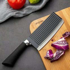 Dao Thái Gợn Sóng Nhà Bếp Ok3 Asakh Bản To 29x7cm - DTGS01