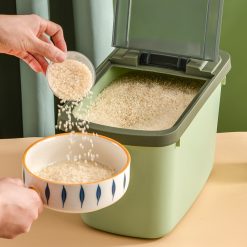 Thùng Đựng Gạo 10L - Thùng Đựng Gạo Chống Côn Trùng Bụi Bẩn Kèm Cốc 35x22x20cm - TDG01