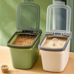 Thùng Đựng Gạo 10L - Thùng Đựng Gạo Chống Côn Trùng Bụi Bẩn Kèm Cốc 35x22x20cm - TDG01